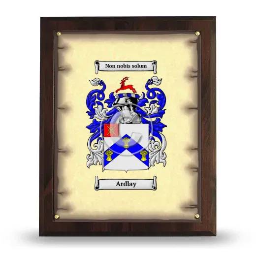 Ardlay Coat of Arms Plaque