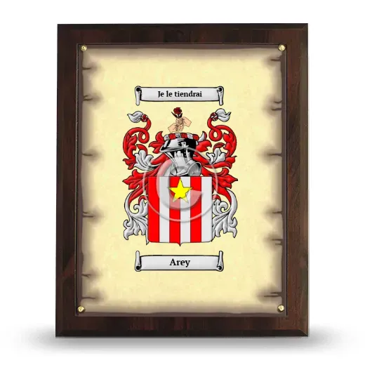 Arey Coat of Arms Plaque