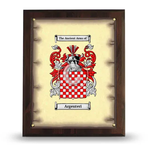 Argenteri Coat of Arms Plaque