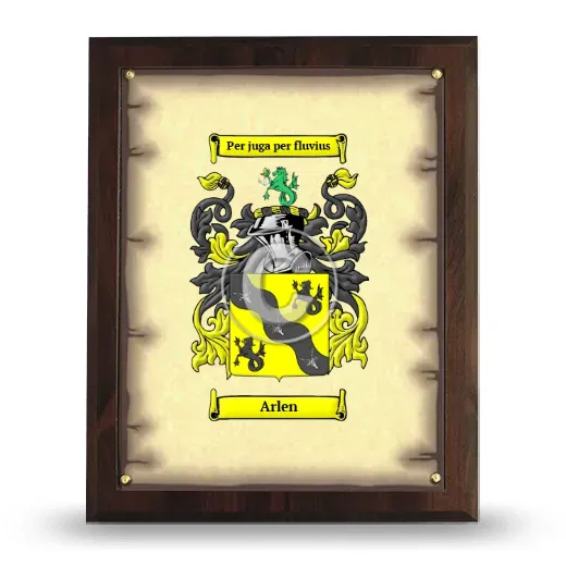 Arlen Coat of Arms Plaque