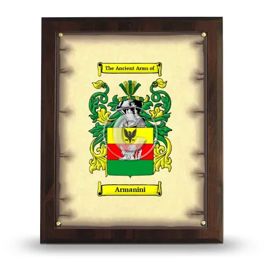 Armanini Coat of Arms Plaque