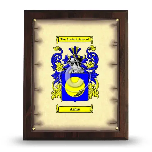 Arme Coat of Arms Plaque