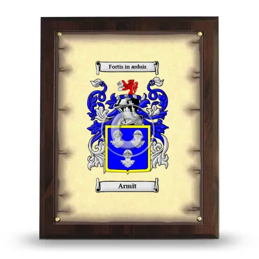 Armit Coat of Arms Plaque