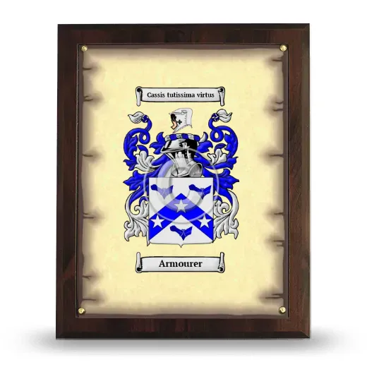 Armourer Coat of Arms Plaque