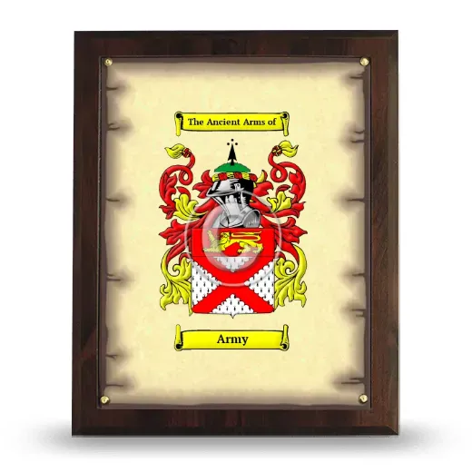 Army Coat of Arms Plaque