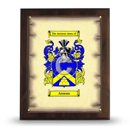 Arneau Coat of Arms Plaque