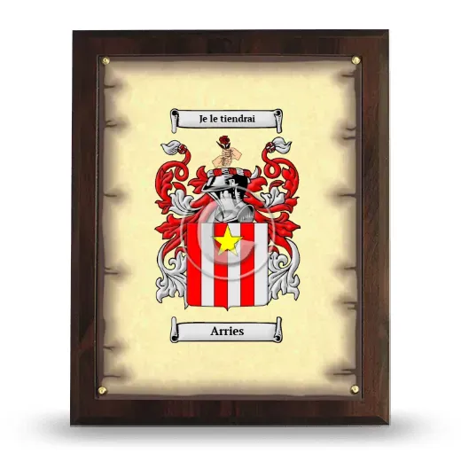 Arries Coat of Arms Plaque