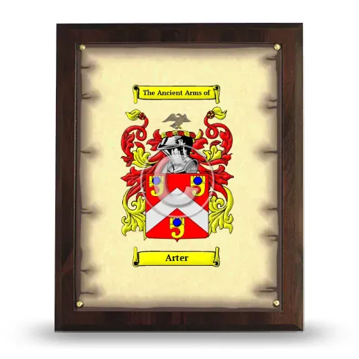 Arter Coat of Arms Plaque
