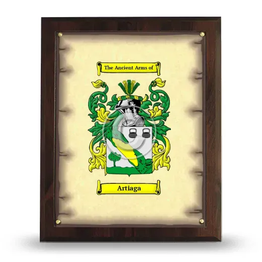 Artiaga Coat of Arms Plaque