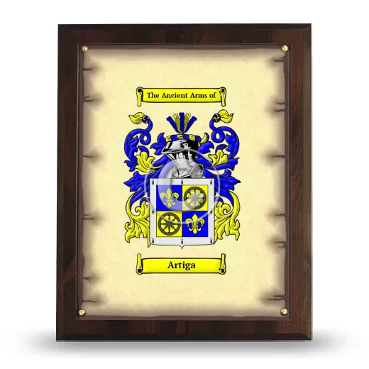 Artiga Coat of Arms Plaque