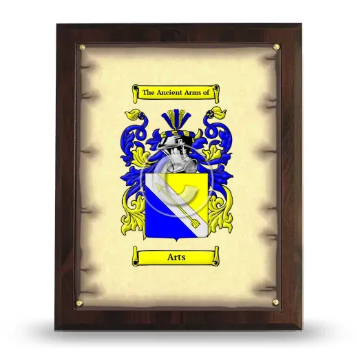 Arts Coat of Arms Plaque