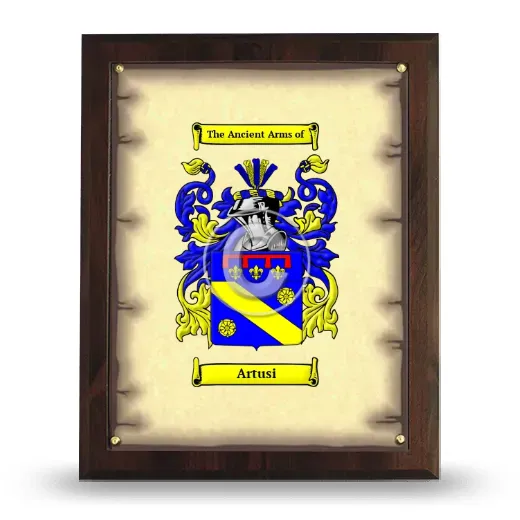 Artusi Coat of Arms Plaque