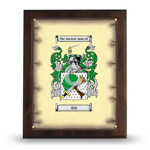 Ary Coat of Arms Plaque