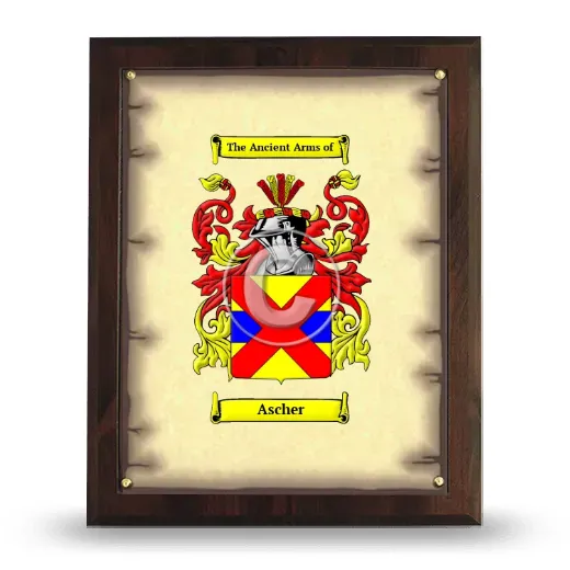 Ascher Coat of Arms Plaque