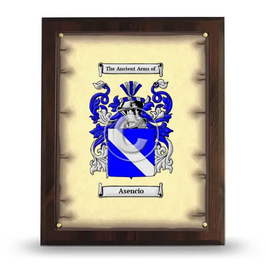 Asencio Coat of Arms Plaque