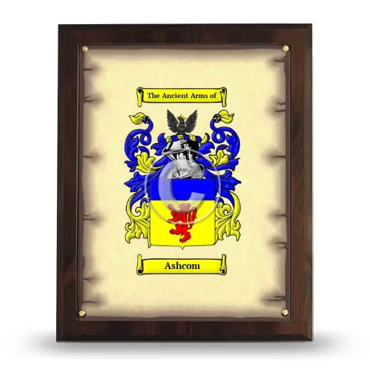 Ashcom Coat of Arms Plaque