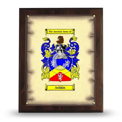 Ashkin Coat of Arms Plaque