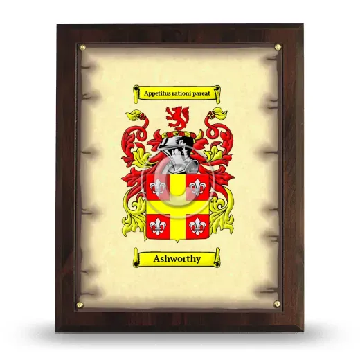 Ashworthy Coat of Arms Plaque