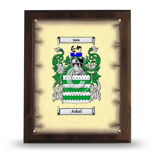 Askal Coat of Arms Plaque
