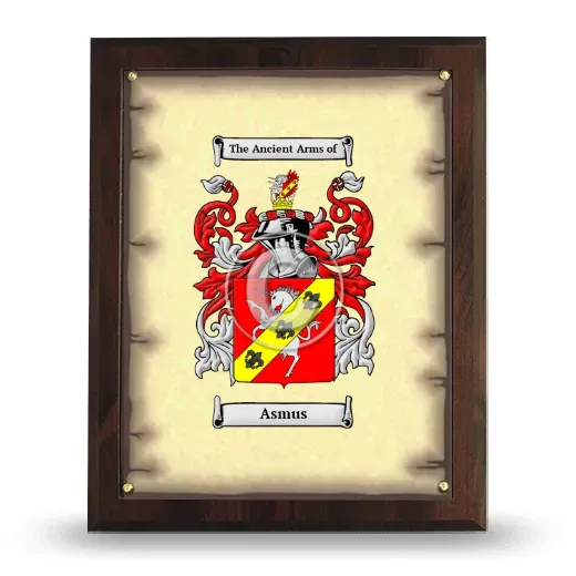 Asmus Coat of Arms Plaque