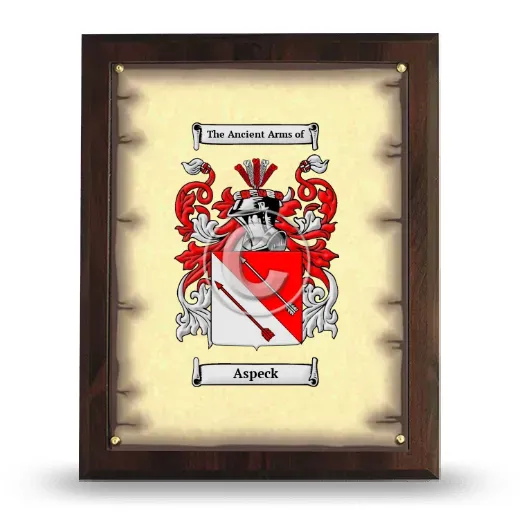 Aspeck Coat of Arms Plaque