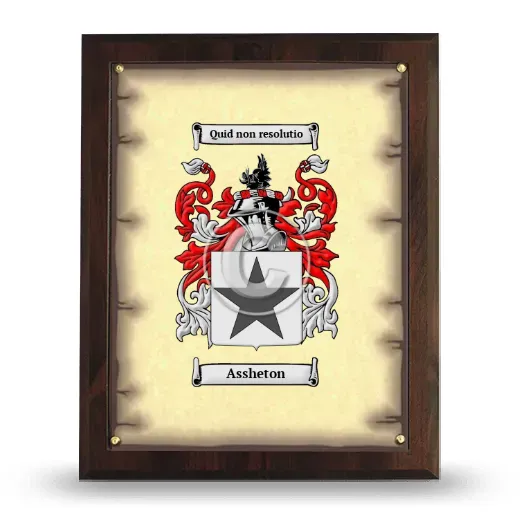 Assheton Coat of Arms Plaque