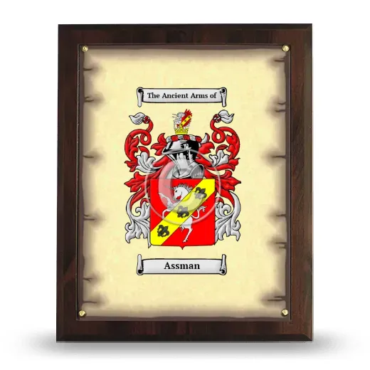 Assman Coat of Arms Plaque