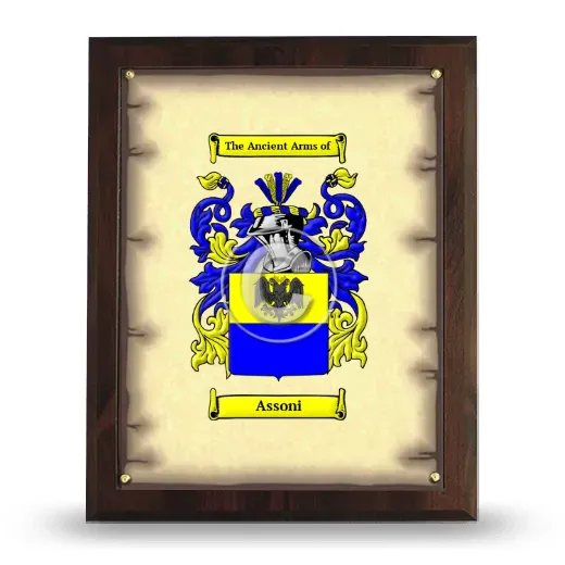 Assoni Coat of Arms Plaque