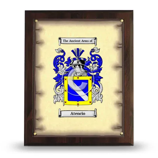 Atencio Coat of Arms Plaque