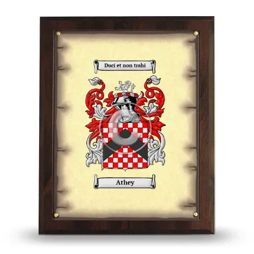 Athey Coat of Arms Plaque