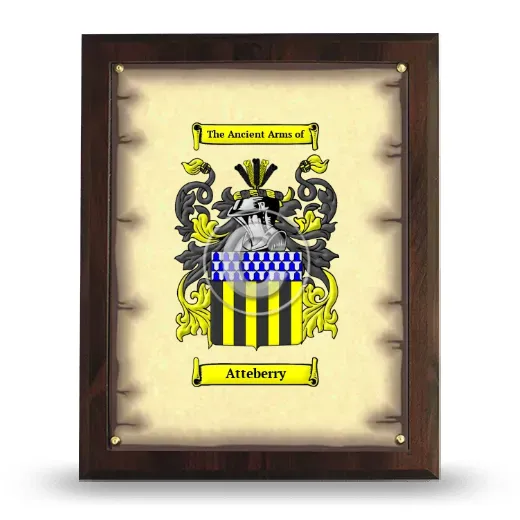 Atteberry Coat of Arms Plaque