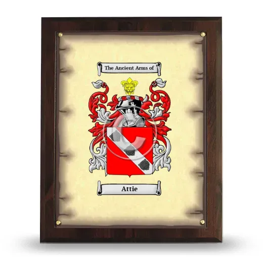 Attie Coat of Arms Plaque