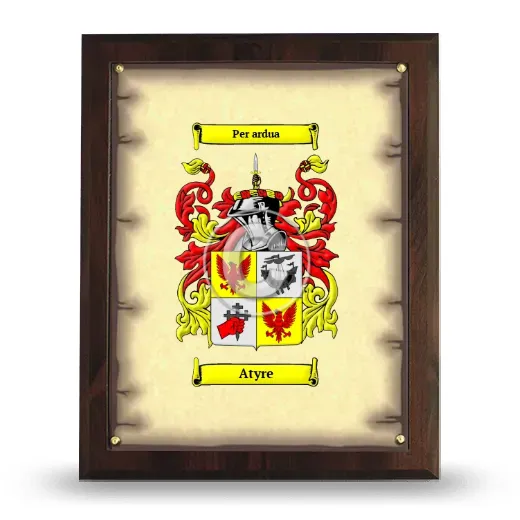 Atyre Coat of Arms Plaque