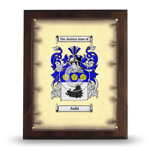 Aubi Coat of Arms Plaque