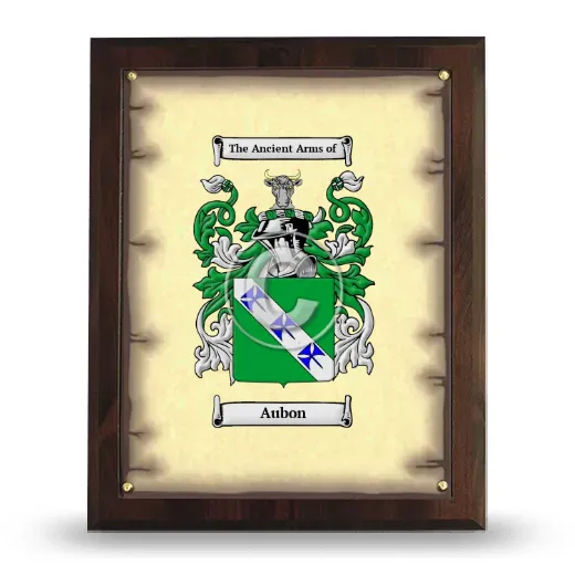 Aubon Coat of Arms Plaque