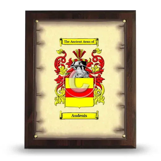 Audenis Coat of Arms Plaque