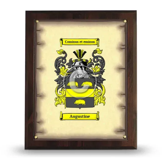 Augustine Coat of Arms Plaque