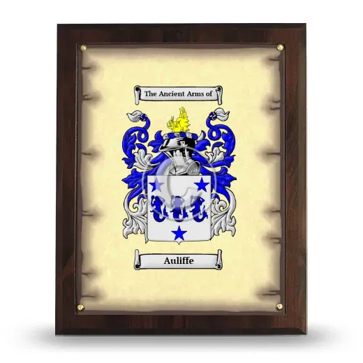 Auliffe Coat of Arms Plaque
