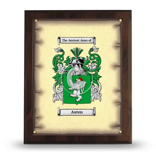 Auten Coat of Arms Plaque