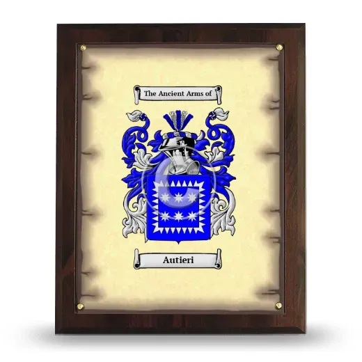 Autieri Coat of Arms Plaque