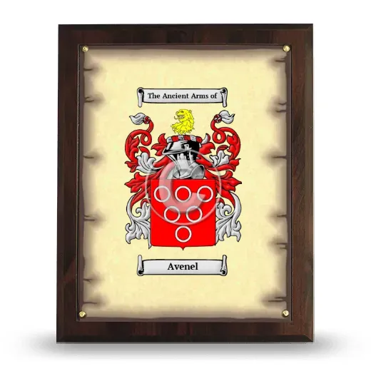 Avenel Coat of Arms Plaque