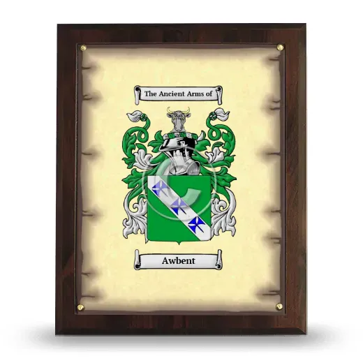 Awbent Coat of Arms Plaque