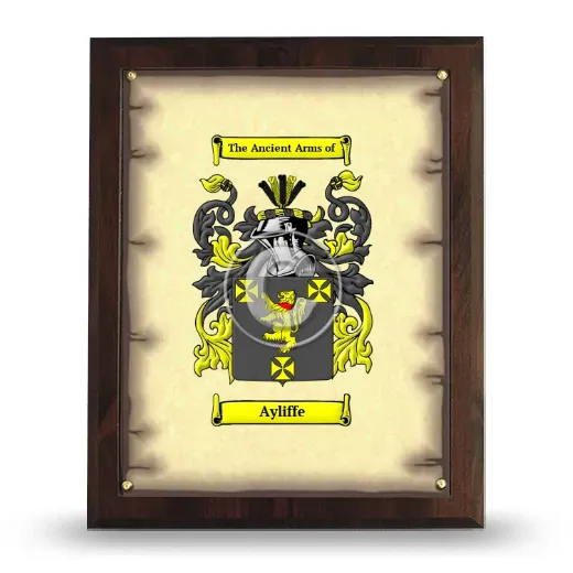 Ayliffe Coat of Arms Plaque