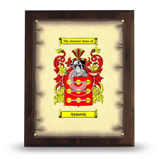 Aymeriç Coat of Arms Plaque