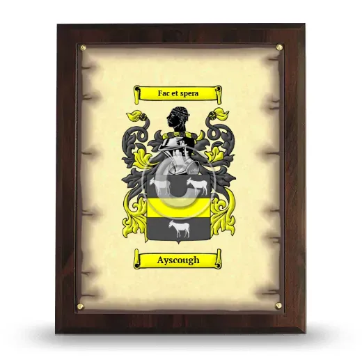 Ayscough Coat of Arms Plaque