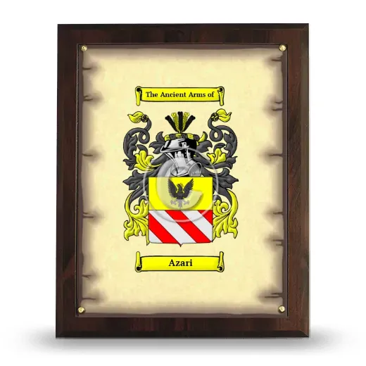 Azari Coat of Arms Plaque