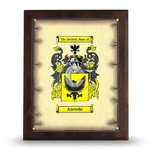 Azevedo Coat of Arms Plaque