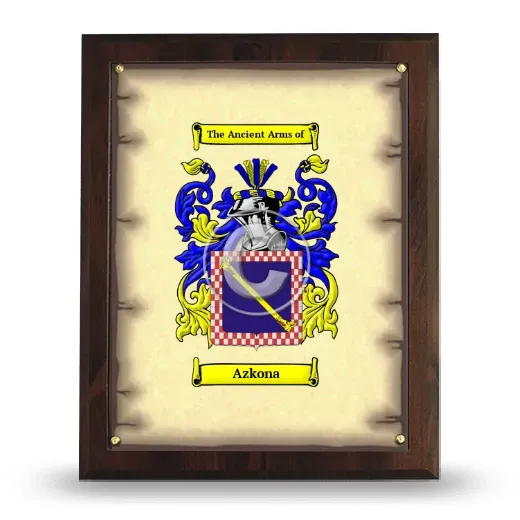 Azkona Coat of Arms Plaque