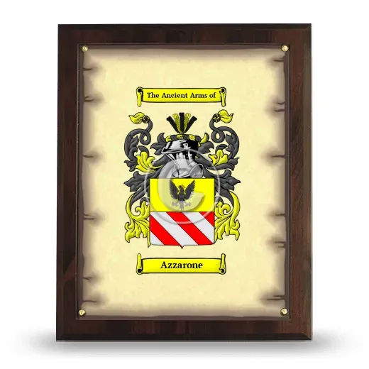 Azzarone Coat of Arms Plaque