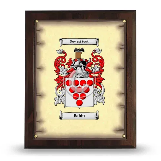 Babin Coat of Arms Plaque
